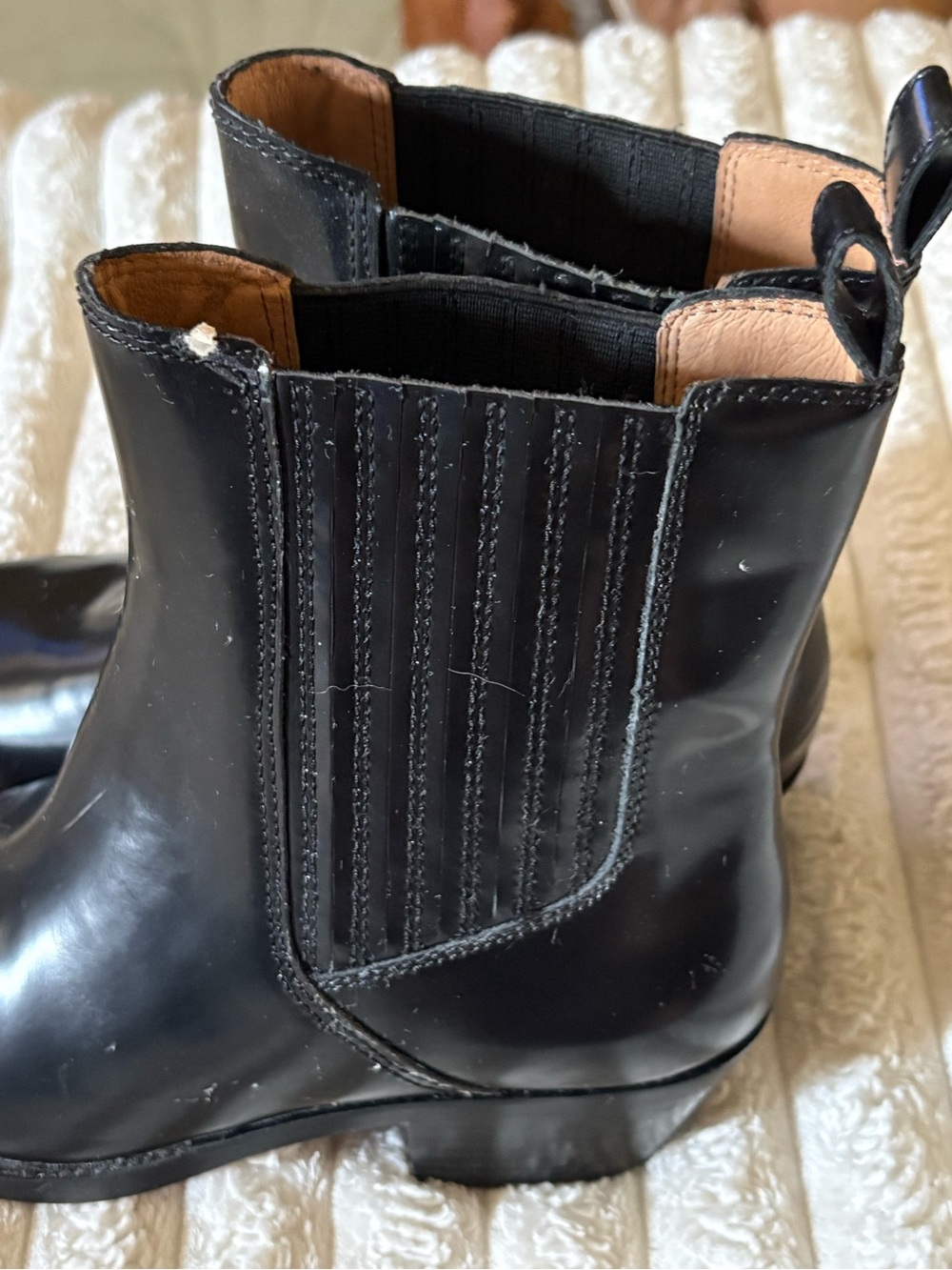 Madewell Black Leather Pointed Chelsea Ankle Boots - Picture 4 of 15